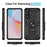 For Samsung Galaxy A56 5G Case PC + TPU Phone Cover with Kickstand - Black - 7