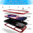 For Samsung Galaxy S25+ Case Silicone+Metal Phone Cover with PET Screen Protector - Red - 4
