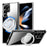 For Samsung Galaxy S24 Ultra Shockproof Case TPU PC Rotating Kickstand Clear Phone Cover - 1