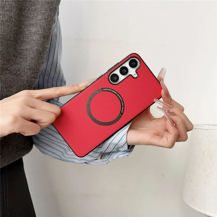 For Samsung Galaxy A36 5G Case Anti-Drop PU Leather+TPU Cover Magnetic Case - White - 3