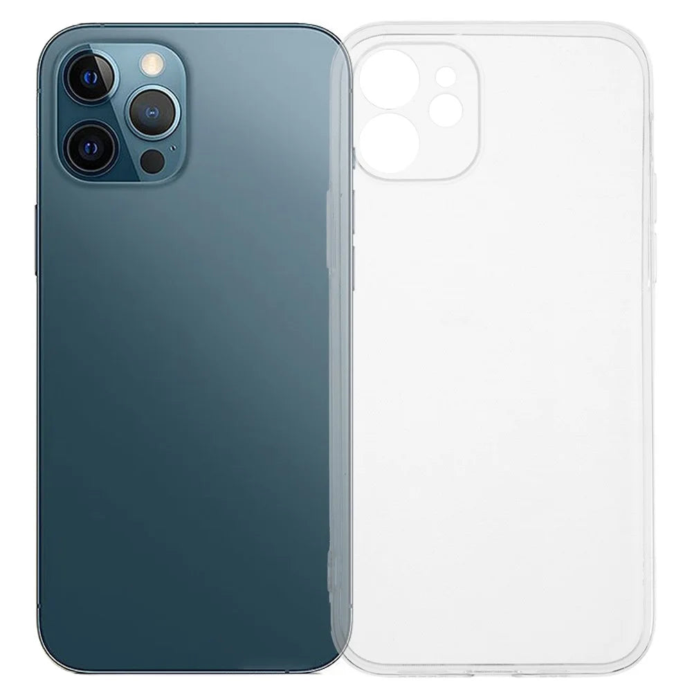 For iPhone 12 Pro 6.1 inch TPU Phone Case 1.2mm Ultra Thin Crystal Clear Cover - 1