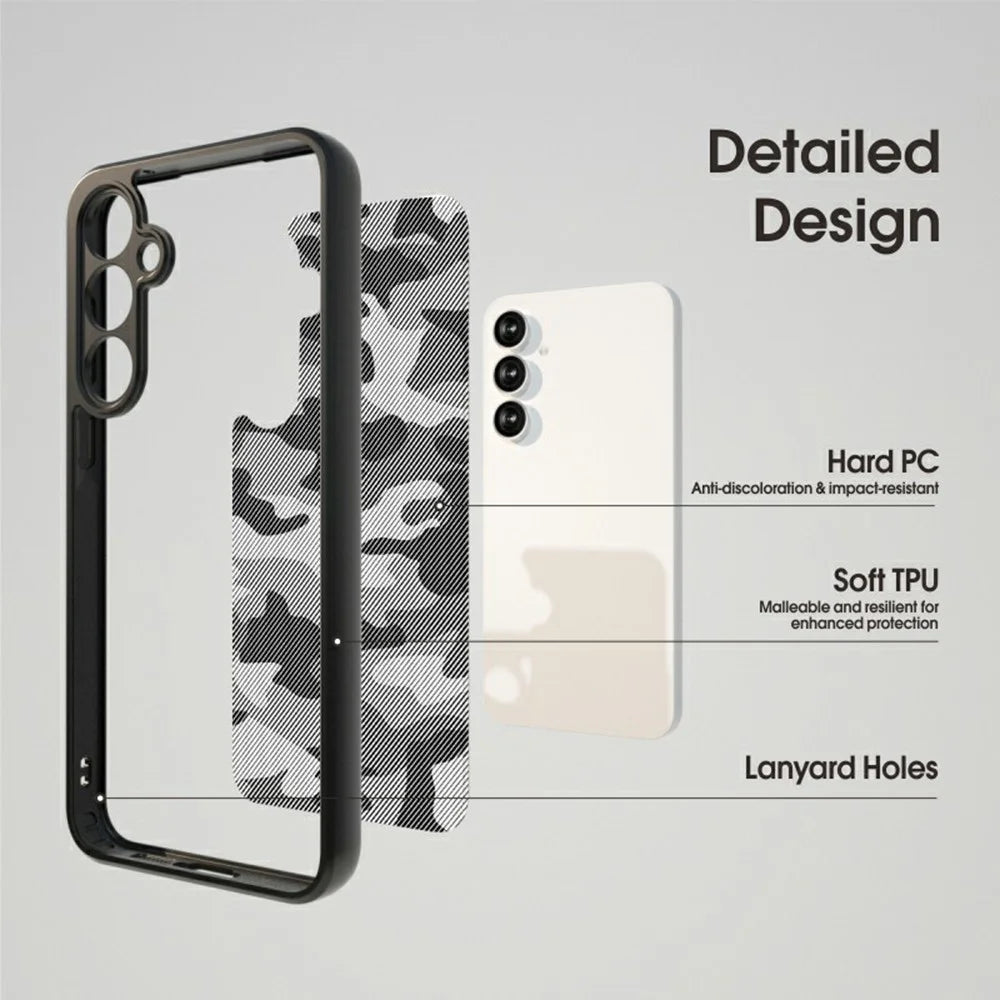 IBMRS For Samsung Galaxy A26 5G Case TPU + PC Heavy Duty Shockproof Phone Cover Camera Protection - Artistic Camouflage - 2