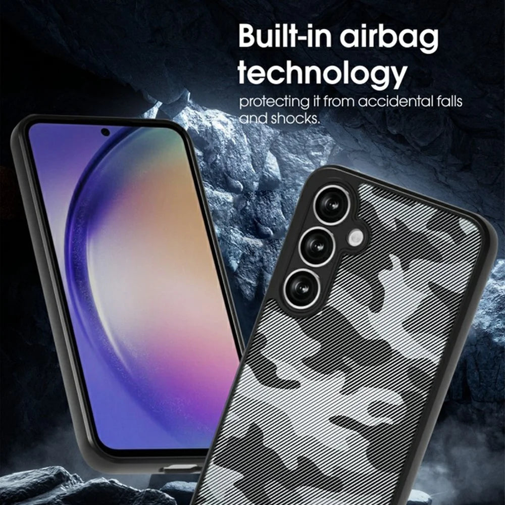 IBMRS For Samsung Galaxy A56 5G Case TPU + PC Heavy Duty Shockproof Phone Cover Camera Protection - Artistic Camouflage - 4