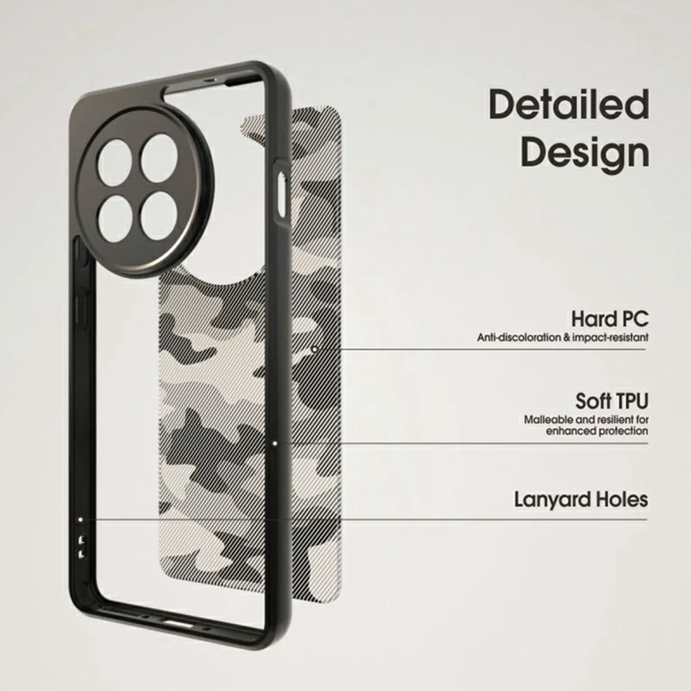 IBMRS Phone Case For OnePlus Ace 5 5G / Ace 5 Pro 5G / 13R 5G TPU + PC Heavy Duty Shockproof Cover Camera Protection - Artistic Camouflage - 2