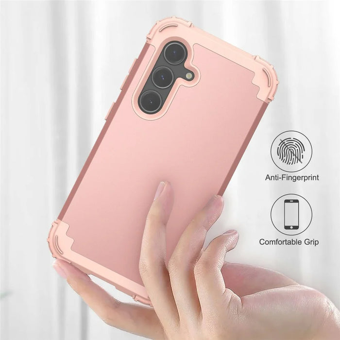 L-Style For Samsung Galaxy A56 5G  /  A36 5G Case Shockproof PC + TPU Phone Back Cover - Pink - 6