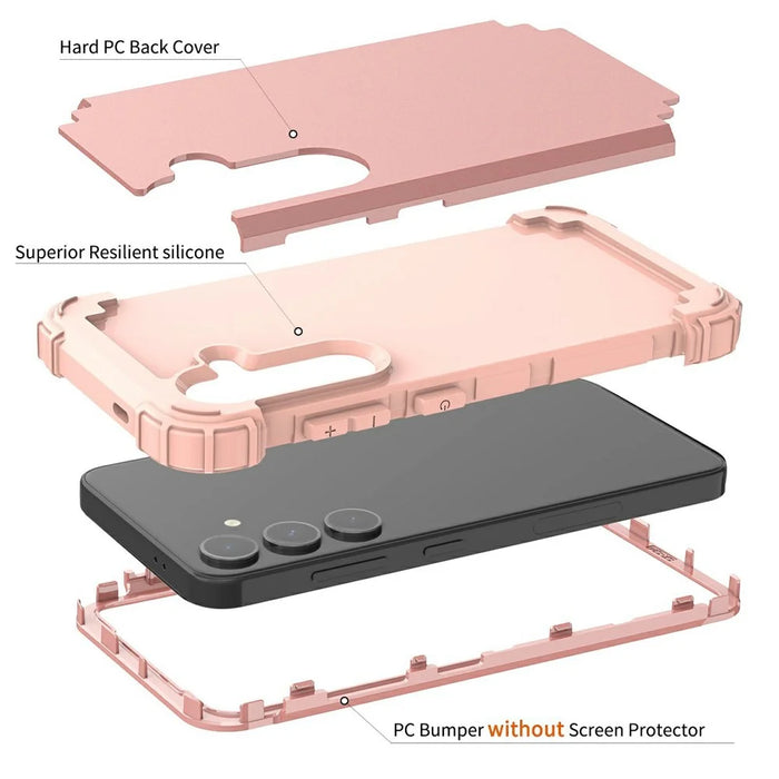 L-Style For Samsung Galaxy A26 5G Case Shockproof PC + TPU Phone Back Cover - Rose Gold - 3