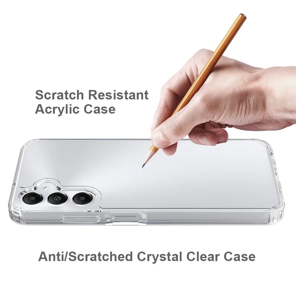 For Samsung Galaxy M14 4G Clear Phone Case TPU + Acrylic Shockproof Phone Back Cover - 4