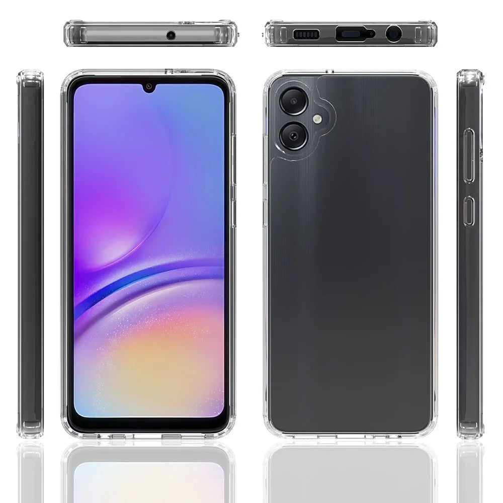 For Samsung Galaxy M05 4G / F05 Clear Phone Case TPU + Acrylic Shockproof Phone Back Cover - 6