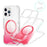 For iPhone 16 Pro Max Case Compatible with MagSafe Gradient Color TPU + PC Phone Back Cover - Gradient Pink - 2