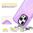 For iPhone 16 Pro Max Magnetic Case IMD TPU + PC Phone Back Cover with Metal Lens Frame - Purple - 4