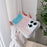 For iPhone 16 Pro Max Case Glitter Epoxy TPU PC Phone Back Cover Detachable 2 in 1 - Pink / Blue - 6