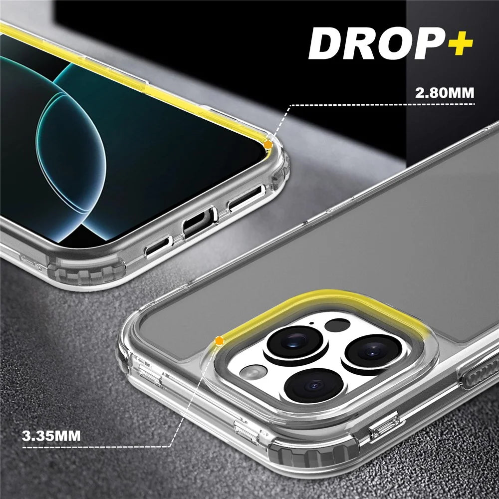 For iPhone 16 Pro Max Case Detachable Design Soft TPU + Clear PC Phone Back Cover - Black - 4