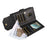 For iPhone 16 Case with Multi-Card Holder and Strap PU Leather Phone Cover Stand - Black - 3