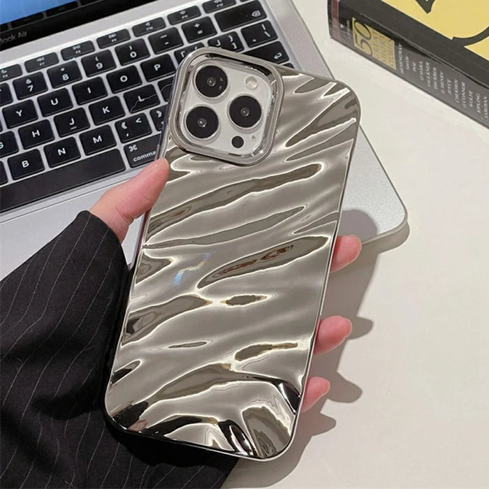 For iPhone 13 Pro Max Case Wave Texture TPU Shockproof Phone Cover - 1