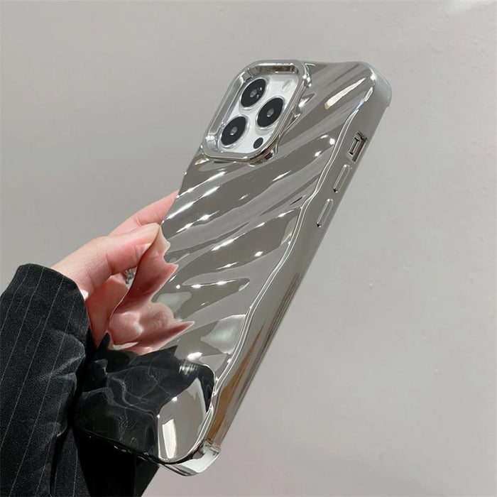 For iPhone 15 Pro Max Case Wave Texture TPU Shockproof Phone Cover - 2