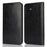 For Samsung Galaxy S25 Case Crazy Horse Texture Split Leather Wallet Phone Cover - Black - 1