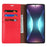 For Samsung Galaxy S25 Ultra Case Crazy Horse Texture Split Leather Wallet Phone Cover - Red - 2