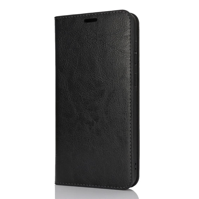 For Samsung Galaxy A56 5G  /  A36 5G Case Crazy Horse Texture Split Leather Wallet Phone Cover - Black - 7