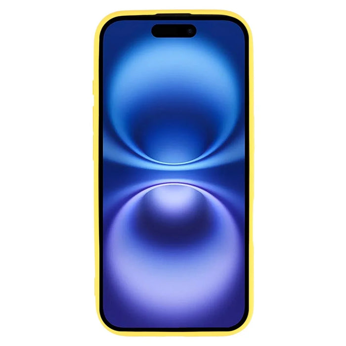 For iPhone 16 Plus Case Compatible with MagSafe Liquid Silicone Phone Cover with Tempered Glass Lens Protector - Yellow - 2