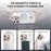 For iPhone 12 / 12 Pro Clear Phone Case with Lens Kickstand Cover Compatible with MagSafe - Orange - 3