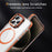 For iPhone 12 / 12 Pro Clear Phone Case with Lens Kickstand Cover Compatible with MagSafe - Orange - 4