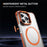 For iPhone 12 / 12 Pro Clear Phone Case with Lens Kickstand Cover Compatible with MagSafe - Orange - 5