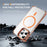 For iPhone 12 / 12 Pro Clear Phone Case with Lens Kickstand Cover Compatible with MagSafe - Orange - 6