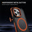 For iPhone 13 Pro Max Case with Lens Kickstand Matte Phone Back Cover Compatible with MagSafe - Orange - 5