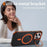 For iPhone 13 Pro Case with Lens Kickstand Matte Phone Back Cover Compatible with MagSafe - Orange - 2