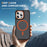 For iPhone 13 Pro Case with Lens Kickstand Matte Phone Back Cover Compatible with MagSafe - Orange - 7