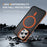 For iPhone 12 Pro  /  12 Case with Lens Kickstand Matte Phone Back Cover Compatible with MagSafe - Orange - 6