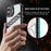 For iPhone 16 Plus Case Folding Kickstand PC + TPU Anti Drop Phone Cover - Transparent Black - 7