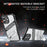For iPhone 16 Case Folding Kickstand PC + TPU Anti Drop Phone Cover - Transparent Black - 2