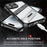 For iPhone 16 Case Folding Kickstand PC + TPU Anti Drop Phone Cover - Transparent Black - 6