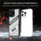 For iPhone 15 Pro Max Case Folding Kickstand PC + TPU Anti Drop Phone Cover - Transparent Black - 4