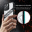 For iPhone 15 Pro Max Case Folding Kickstand PC + TPU Anti Drop Phone Cover - Transparent Black - 7