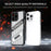 For iPhone 13 Pro Max Case Folding Kickstand PC + TPU Anti Drop Phone Cover - Transparent Black - 3