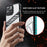 For iPhone 13 Pro Max Case Folding Kickstand PC + TPU Anti Drop Phone Cover - Transparent Black - 4