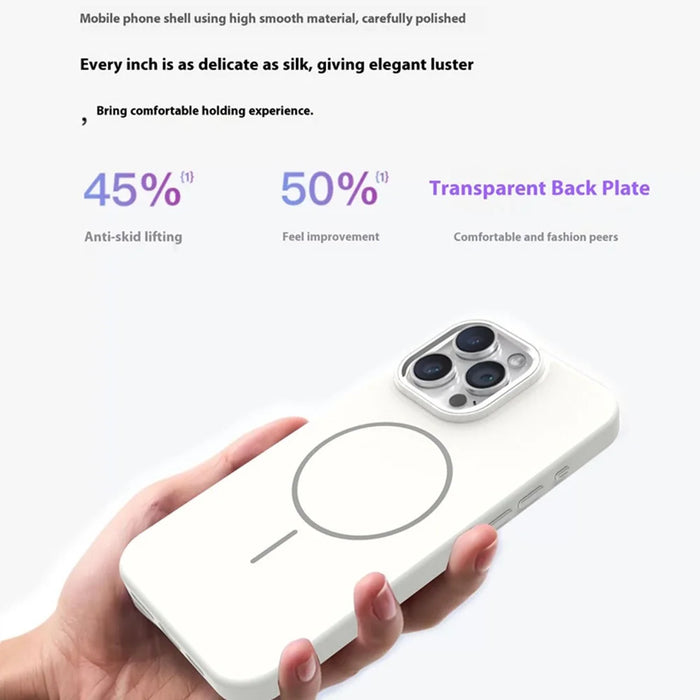 For iPhone 16 Pro Max Case Compatible with MagSafe TPU + PC Scratch Resistant Phone Back Cover with Metal Accents - Beige - 4