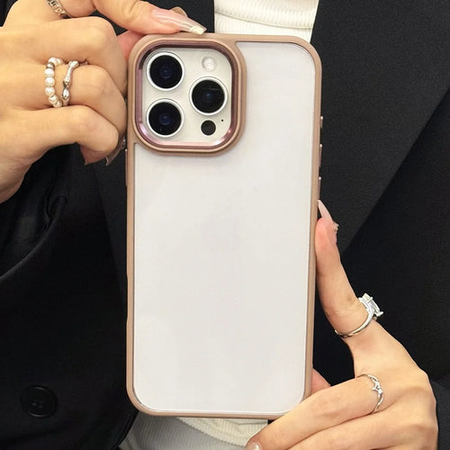 For iPhone 16 Pro Max Case TPU + PC Shockproof Phone Back Cover with Removable Buttons - Desert Gold - 1