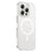 For iPhone 16 Pro Max Magnetic Case Corrugated Design Clear Hard PC Phone Cover - Transparent - 1