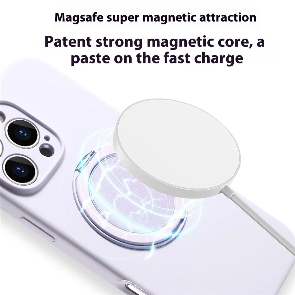 Bulk Purchasing For iPhone 16 Pro Max Case Compatible with MagSafe Kickstand Liquid Silicone Phone Cover Precise Cutouts - Antique White - 5