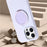 Bulk Purchasing For iPhone 16 Pro Max Magnetic Case Large Cutouts Kickstand Liquid Silicone Phone Cover - Purple - 7