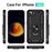 For iPhone 17e / 16e Case PC + TPU Phone Cover with Kickstand - Black - 7