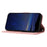 For iPhone 17e / 16e Case Wallet Skin-Touch Leather Imprinted Phone Cover - Pink - 4