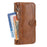 For iPhone 17e / 16e Case Zipper Pocket Leather Phone Cover with Crossbody Shoulder Strap - Brown - 7