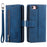 For iPhone 17e / 16e Case PU Leather Phone Cover with Zipper Wallet 9 Card Slots - Blue - 1