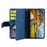 For iPhone 17e / 16e Case PU Leather Phone Cover with Zipper Wallet 9 Card Slots - Blue - 3