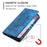 Style-010 For iPhone 17e / 16e Case Magnetic Closing Leather Phone Cover Pattern Imprinted - Blue - 6