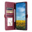 For iPhone 17e / 16e Leather Case with Wrist Strap Wallet Stand Phone Cover - Wine Red - 2